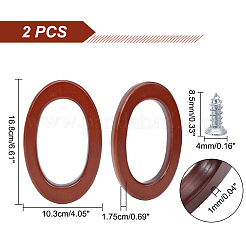 Овальная деревянная сумка с ручкой и люверсами FIND-WH0128-77