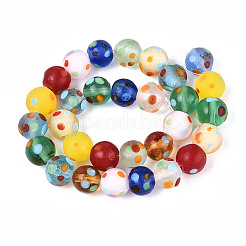 Бусы лэмпворк ручной работы LAMP-N036-10A-01