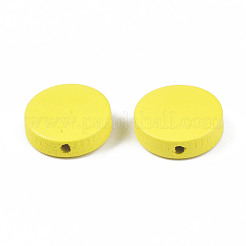 Расписные бусины из натурального тополя WOOD-S045-063B-08