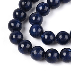 Нити круглых бусин из натурального окрашенного нефрита машан&nbsp;G-T139-8mm-67G