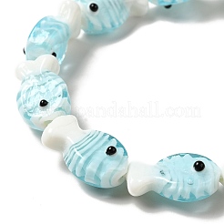 Бусы лэмпворк ручной работы LAMP-G154-07E