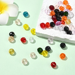 Граненые прозрачные стеклянные бусины rondelle&nbsp;GLAA-YW0004-13A