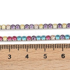 925 цепочка из стерлингового серебра с разноцветными кубическими цирконами STER-C016-02A-P01