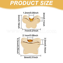 40шт 2 стильные латунные бусины KK-GO0001-03