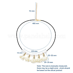 Collane con pettorina in pelle di vacchetta&nbsp;NJEW-JN02590-01