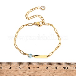 Браслеты-цепочки из нержавеющей стали 304 в виде скрепок BJEW-A035-04G-01