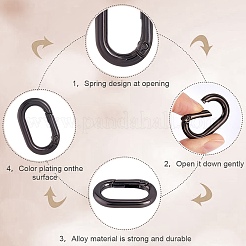 18 шт. Кольца пружинные затворные из сплава FIND-SP0001-43