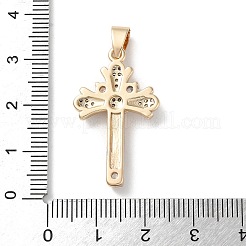 Латунные микропаве прозрачные подвески с фианитом&nbsp;KK-A212-11E-G