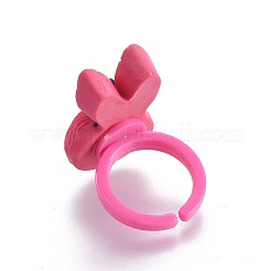Кольца из смолы в виде кролика RJEW-JR00245-M