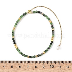 Verstellbare Armbänder mit Schiebeverschluss aus Natursteinperlen für Damen&nbsp;BJEW-JB14013