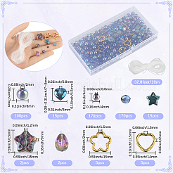 Наборы для самостоятельного изготовления браслетов из стеклянных бусин с гальваническим покрытием&nbsp;DIY-SP0002-88B