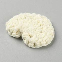 ハート手作りかぎ針編み綿飾りアクセサリー  diyの裁縫工芸品の装飾用  フローラルホワイト  29~34x35~38x3~3.5mm&nbsp;AJEW-WH0326-52L