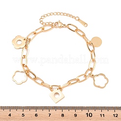 Bracelets à breloques en acier inoxydable 304&nbsp;BJEW-B171-02G