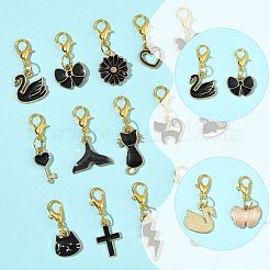 20шт 20 стиля подвеска из сплава эмали украшения&nbsp;HJEW-FS00045