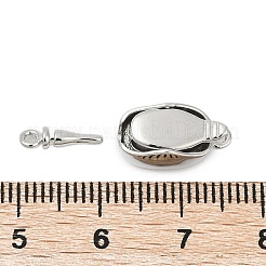Fermoirs en laiton micro pavé de zircone cubique transparente&nbsp;KK-P291-38P
