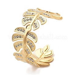 Ионное покрытие (ip) 304 нержавеющая сталь манжеты браслеты для женщин&nbsp;BJEW-A026-02G