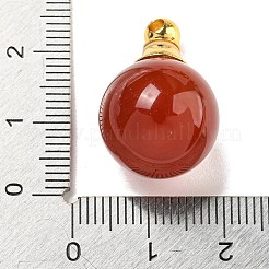 Natürlich gefärbte und erhitzte Parfümflaschenanhänger aus Karneol&nbsp;G-K338-22G-13