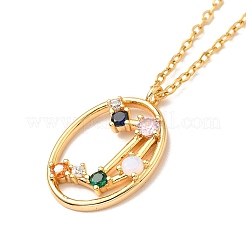 Collier pendentif constellation de zircons cubiques colorés&nbsp;LS-NJEW-H166-01J
