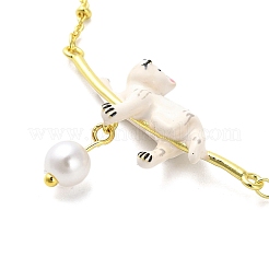 Латунные ожерелья для девочек&nbsp;NJEW-D068-01G