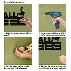 Вешалка для медалей из модного дерева ODIS-WH0041-017