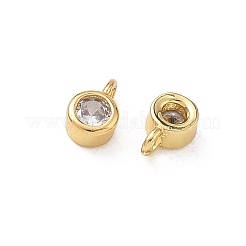 Breloques en laiton zircon cubique transparent&nbsp;KK-D289-48B-G