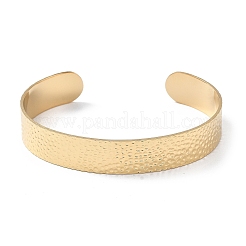 Ионное покрытие (ip) 304 нержавеющая сталь кованые манжеты браслеты для женщин BJEW-Z078-11G