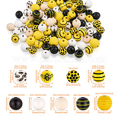 Kit de décorations en bois en forme d'abeille à faire soi-même&nbsp;DIY-KS0001-28