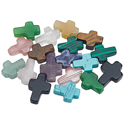 24 Stück 12 Stile natürliche und synthetische gemischte Edelsteinperlen&nbsp;G-SC0003-68
