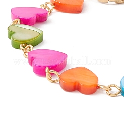 Браслет-цепочка из натуральных ракушек&nbsp;BJEW-C015-22G