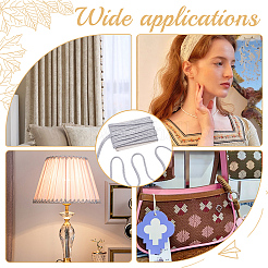 Полиэстеровая плетеная кружевная лента для украшения занавесок и диванов&nbsp;OCOR-WH0105-013A-02