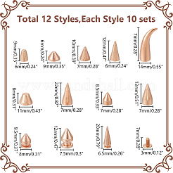 120 шт. набор заклепок из сплава 12 стилей FIND-WR0011-56G