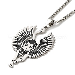 201 кулон из нержавеющей стали с эмалью для женщин и мужчин NJEW-G123-07P