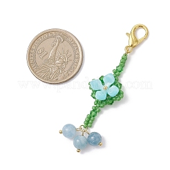 3 шт. подвеска в виде цветка из натурального голубого кварца HJEW-MZ00397