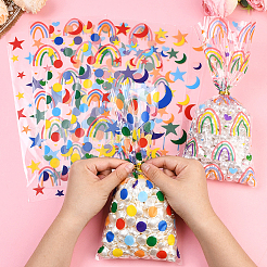 100 шт. 4 стиля прямоугольные целлофановые пакеты для конфет&nbsp;ABAG-WH20013-17