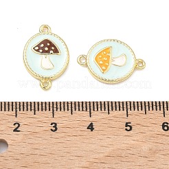 Подвески-соединители в виде грибов из осенней латуни с эмалью&nbsp;KK-K417-03C-G