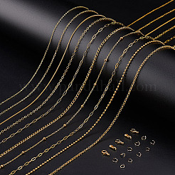 Наборы для самостоятельного изготовления браслетов/ожерельев из латуни и нержавеющей стали&nbsp;DIY-GA0008-16