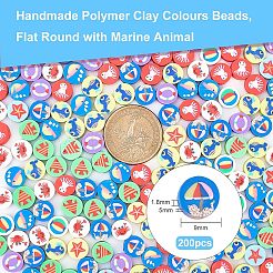 Perline di colori di argilla polimerica fatti a mano&nbsp;CLAY-WH0003-03