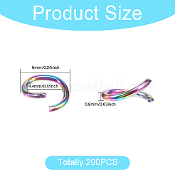 Ионное покрытие (ip) 304 нержавеющая сталь открытые соединительные кольца STAS-CA0002-21C