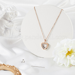 1 pezzo di collana con ciondolo a forma di cuore in acciaio inossidabile per urna portacenere&nbsp;NJEW-CN0001-17RG