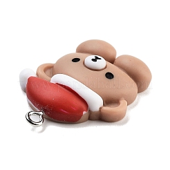 Подвески из непрозрачной смолы на рождественскую тематику RESI-F054-A07