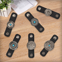 6 Stück 6 Stile PU-Leder Leder Schal Schnalle Clips&nbsp;FIND-CY0001-87