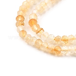 Природный желтый кварц нитей бисера G-S387-A03-3x4mm