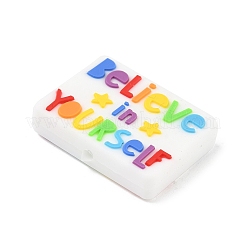 Словесные силиконовые фокусные бусины SIL-P010-01A