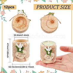 Bougeoir en bois&nbsp;DJEW-WH0034-86