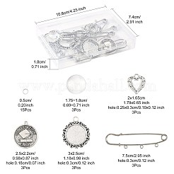 Наборы для изготовления плоских круглых памятных фотоподвесок из сплава своими руками DIY-FS0009-23