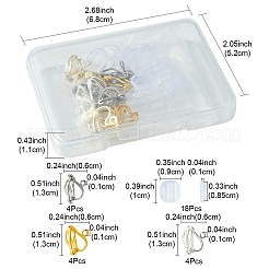 12шт 3 цвета латунные клипсы для серег KK-FS0001-28