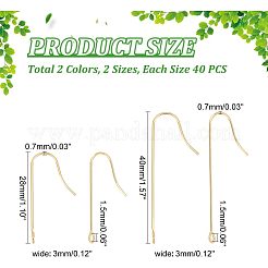 160 шт. 4 крючка для сережек из хирургической нержавеющей стали 316 STAS-UN0039-38