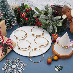 6 Stück verstellbarer 304 Edelstahldraht zur Herstellung von Manschettenarmbändern&nbsp;MAK-BBC0001-24A-G