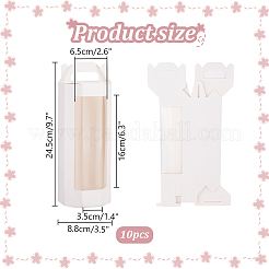 10 шт. бумажные подарочные коробки для хранения с видимым окном CON-WH0088-98B