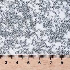 MIYUKIラウンドロカイユビーズ  日本製シードビーズ  （rr249)透明灰色ab  15/0  1.5mm  穴：0.7mm  約5555PCS /ボトル  10 G /ボトル&nbsp;SEED-JP0010-RR0249
